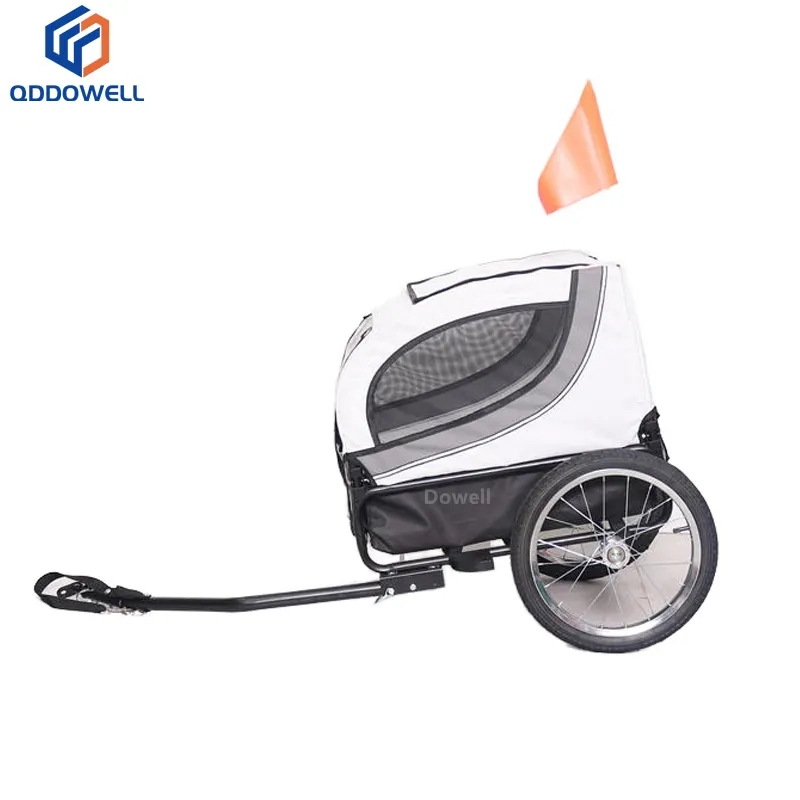 Bicycle dog trailer large trailer easy folding cart collapsible to store (Open View)