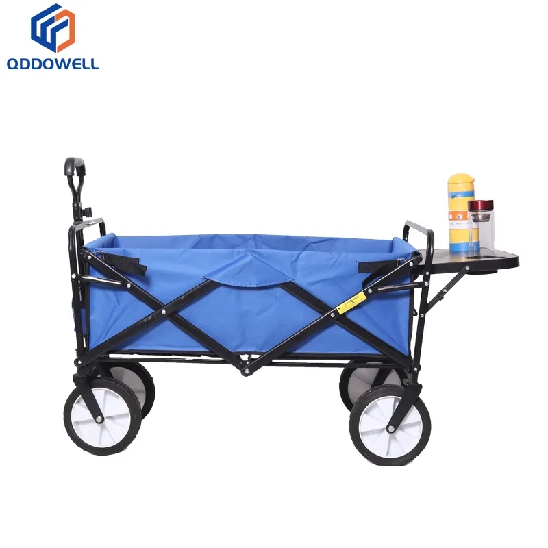 Collapsible Outdoor Camping Cart Utility Folding Wagon With Wheels (Opened for Camping Use)
