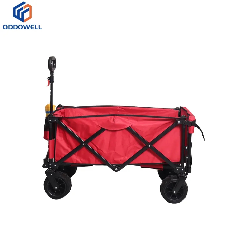 Open View Of Folding Wagon Collapsible Heavy Duty Camping Shopping Cart