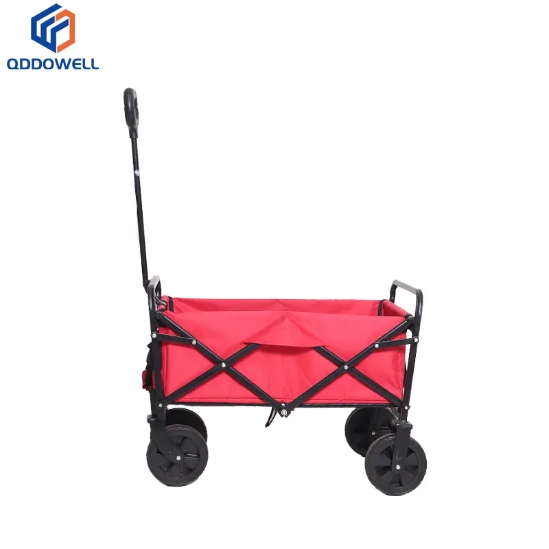 Open View Of Outdoor Picnic Camping Folding Wagon Garden Beach Cart Collapsible Utility Wagon