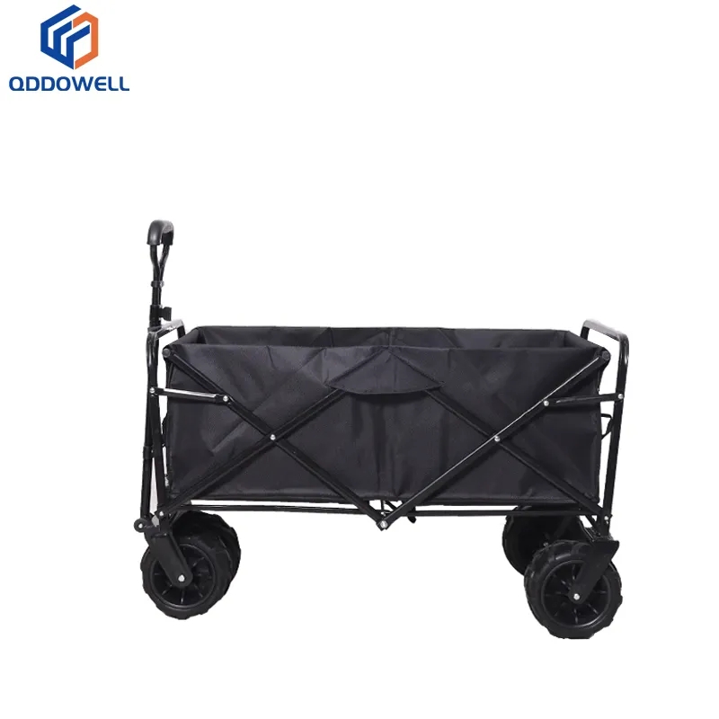 Telescopic Handle Folding Wagon Utility Heavy Duty Camping Cart (Opened
