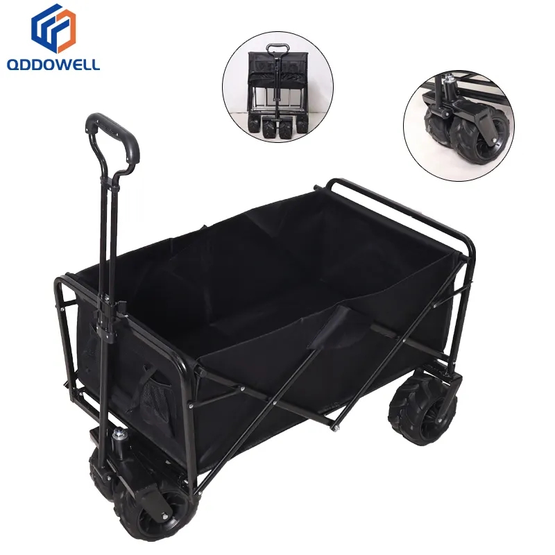 Telescopic Handle Folding Wagon Utility Heavy Duty Camping Cart (Accessories Shown)